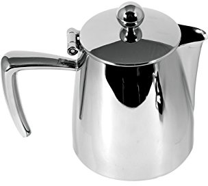 Ilsa Slancio Lucida Cafetière avec Fond à Induction, Acier INOX, Argent, pour 2 Tasses