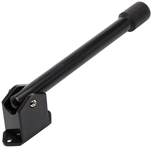 Merriway BH01845 (2 Pcs) Kick Down Sprung Black Metal Door Stay Stopper - Pack of 2 Pieces