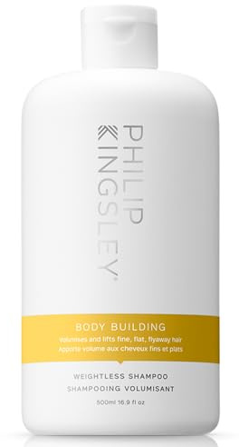 Philip Kingsley | Champú Weightless para Culturismo | Champú voluminizador para cabellos finos, laicos, lisos y sueltos | Hidrata, espesa, levanta y aporta volumen y brillo | 500ml