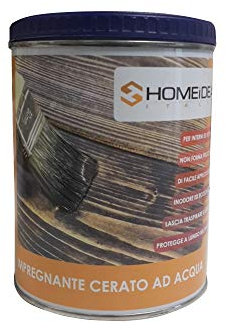 Home Idea Italia Impregnante per Legno Cerato Protettivo a Base d'Acqua Pronto all'Uso Confezione da 0,75 l (Teak)