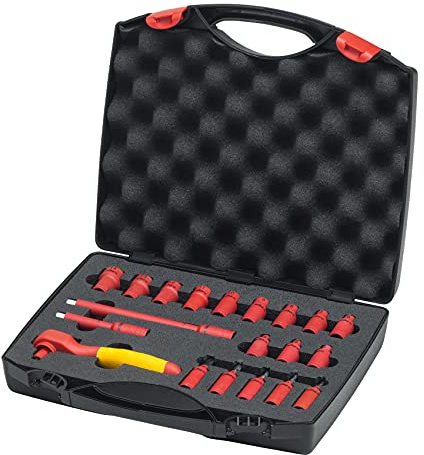 Wiha 1/4 isolerade ratchet-nyckelset (21 bitar)
