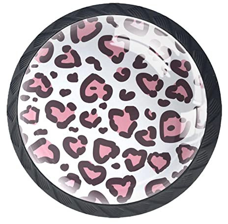Möbelknopf Rosa Gefleckt Möbelgriffe Kinderzimmer 4 Stück Schubladenknopf Bunte Knauf Schrankgriffe Kristall Türknauf Für Jungen Und Mädchen 3.5×2.8CM