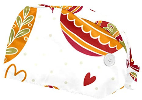 Motif d'oeufs de Pâques Chapeaux de Travail Couvre-Chef Unisexe Casquette pour Hommes Femmes 2 pièces