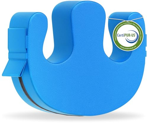 JJ CARE Patient Turning Device - 1 Pc U Shape Turning Pillow, Waterproof PU Leather Case, Anti-Decubitus Turnover Pillow with Handles and Strap, Bedridden Patient Supplies
