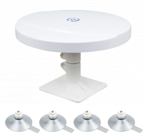 ANTARION Antenne TNT Passive omnidirectionnelle Camping Car + 4 ventouses