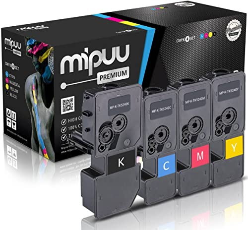 Mipuu 4 Toner kompatibel für TK-5240 Set Cyan Magenta Yellow Black passend für Kyocera Ecosys M5526 M5526CDN M5526CDW P5026 P5026CDN P5026CDW P5526 P5526CDW