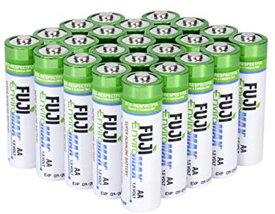 Fuji Enviromax 1.5V Super Alkaline LR6 AA Batteries - No Harmful PVC & Heavy Metals, Long Lasting, Powerful, Double A Batteries - 24 Battery Pack