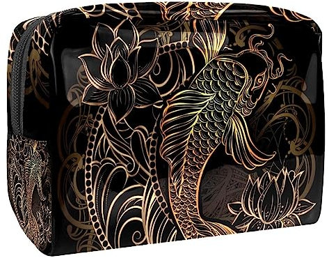 Carpa Loto Neceser de Viaje Organizador de Cosméticos Estuche de Maquillaje para Mujer