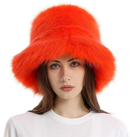 Wintermütze aus Strick, für Damen, klassisch, französisch, Wolle, Baskenmütze, Filzmütze, Unisex, Hip-Hop-Stil, für Winter und Sommer, Orange, Einheitsgröße