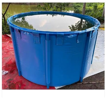 Piscine Fuori Terra, Piscina For Laghetti For Pesci In Tela Rotonda Con Staffa Acquario For Bambini For Acquario Pieghevole Grande Acquario For Allevamento Di Koi Agricolo, Facile Da Installare ( Colo