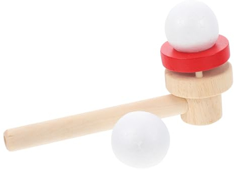 UPKOCH Floating Ball Blower Toy for Kids Breath Exercise and Hand-Eye Coordination Training Family Interactive Educational Game with 2 Foam Balls Indoor and Outdoor Play