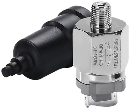 QPM 4110124T NO NC Druckschalter 1.6/3/5/10 MPA Mechanisch Einstellbarer Membranöldruck Hydraulikschalter (Farbe: NO M10x1 5MPA)