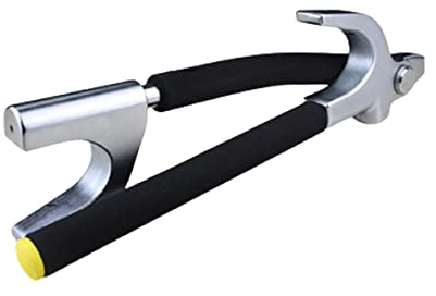 Hochleistungs-Radkralle, Auto-Lenkradschloss, Diebstahlsicheres, einziehbares Hochleistungs-Schlossgerät, Lenkradschloss, Passend für Auto/LKW/SUV (Farbe: Silber, Größe: 37 * 9CM) (Silber 37 * 9CM)