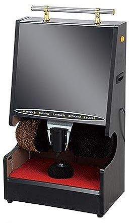 XNYXLPP Máquina Eléctrica para Limpiabotas Doméstica, Pulidora De Zapatos por Inducción Automática, Máquina para Limpiabotas De Acero Inoxidable (A)