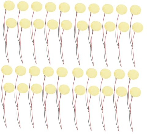 BESTonZON 40 Stück Piezo Schallsensor Mit Kupferzuleitungen Musikalischer Trigger Summer Für Akustikgitarre Schlagzeug Laut Und Klar Zubehör Für Akustische Instrumente