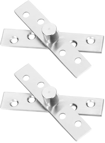 QUARKZMAN 2 Pcs Charnière Pivotante Invisible pour Porte, Charnière Cachée, Rotation à 360 Degrés pour Porte Secrète, Bibliothèque, Porte Battante, 3,74 Pouces