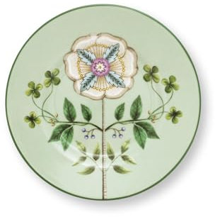 Pip Studio Lily&Lotus Petit Four Light Green - Plato para pan (12 cm), color verde claro