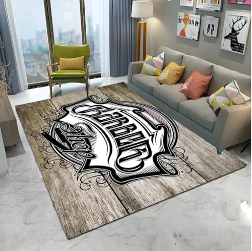 SHAOPENGA Tapis De Salon De Coiffure Crâne Vintage Signe Tapis Tapis pour La Maison Salon Matsofa Paillasson Tapis Tapis De Sol Antidérapant 80X120Cm