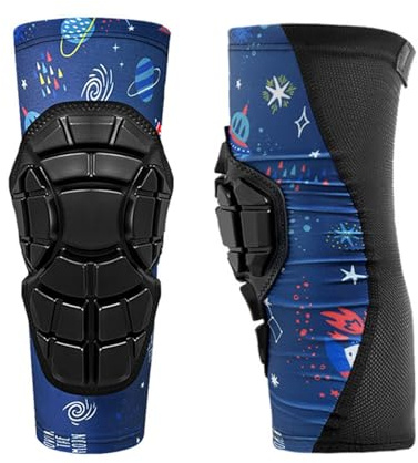 YJZQ Genouillère enfant Vélo Genouillère Rugby Protège-genoux Respirant Protection anti-choc pour Sport Football Cyclisme Basket-ball Scooter L-8-10ans