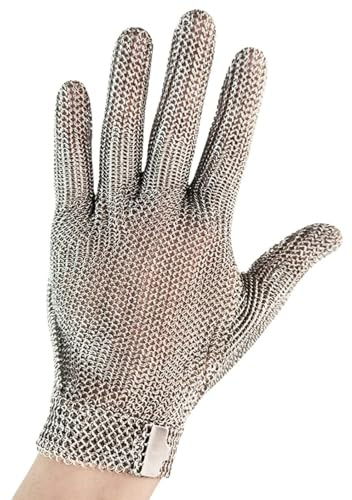 Kettenhandschuh Metzger, Schnittfeste Handschuhe Sicherheitsschutz Arbeit Handschuhe Metall Edelstahl Drahthandschuhe Cut Resistant Outdoor Gartenarbeit Küche