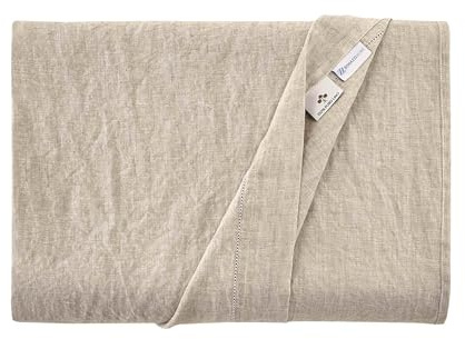 Bonazzi Home, lenzuolo sopra 100% puro lino, lavorazione orlo a giorno, 100% MADE IN ITALY (Sabbia, Singolo, 170x300)