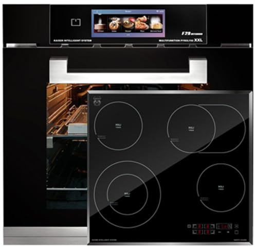 Kaiser Backofen Set 60cm EH 6344+KCT 6115 F • Einbauherd Set Autark Elektro Backofen 86L Pyrolyse • Air Fryer • Multifunktionsbackofen XXL Multi 29 • Herd Set mit Glaskeramik Kochfeld Hi-Light 4 Zonen