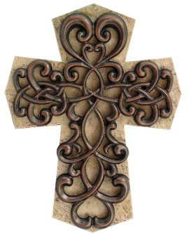PTC Wandfigur, mehrschichtig, Wirbel-Design, Metall, 32 cm