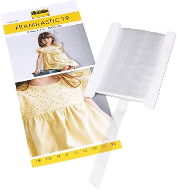 Vilene - Cinta para dobladillos (5 m x 9 mm), Transparente