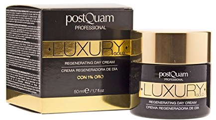 Postquam - Crema Día Luxury Gold | Crema Hidratante con Acido Hialuronico y Oro Coloidal - 50 ML