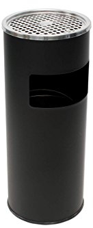 Stand, Metall, Aschenbecher mit Mülleimer 2 in 1 schwarz 60 cm
