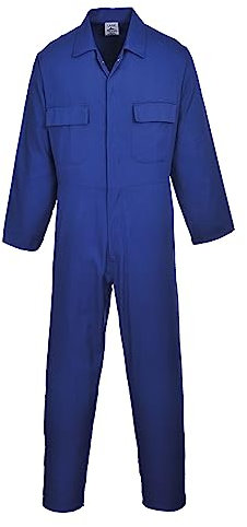 Portwest US99RBRL normal passform Euro arbete Poly bomull overall, Large, kungsblå