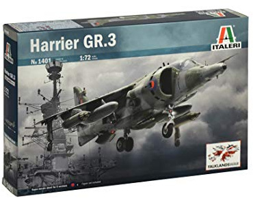 Italeri 1401 1:72 Harrier GR.3 Falklands War, Fahrzeug, Grey