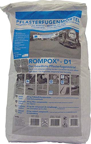 ROMPOX® - D1 2K-Epoxidharz Pflasterfugenmörtel 27,5 kg - steingrau - der bewährter 2-Komponenten Epoxidharz Pflasterfugenmörtel ROMPOX® - D1 ist ein echter Allrounder