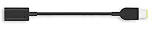 Lenovo 4X90U45346 USB-C-Kabeladapter Slim-Tip schwarz - Adapter für Kabel (USB-C, Slim-Tip, Stecker/Buchse, 0,018 m, schwarz)