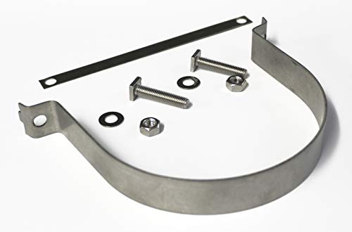 Round Stainless Steel Sign Post Fixing Clip (140mm Standard) - Pack of 4