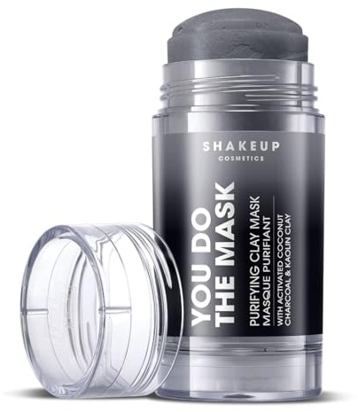 Shakeup – Ansiktsmask i pennformat för män, rengörande och klargörande, fuktgivande och närande, med aktivt kol och kokosextrakt, vegansk hudvård, 25 g