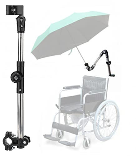 BrightFootBook Universal Removable Umbrella Holder Attachments For Wheelchairs,Scooters,Bike, Bicycle Umbrella Holder Mount Stand, Handlebar Universal Clamp Connector Frame