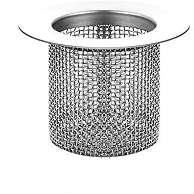 Floor Drain Filter Reusable Hair Catcher Shower Bathtub Sink Food Mesh Basket Protector Strainer Home Bathroom, Large Short