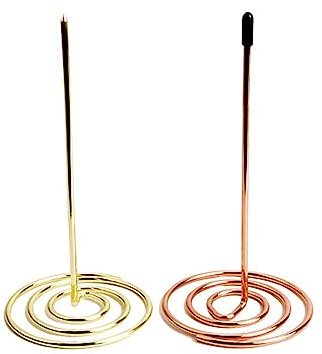 MAGICLULU 2piezas Soporte De Recibos De Metal Rosa Dorado Holder De y Facturas Para Restaurantes y Accesorio Multifuncional Para Menús y