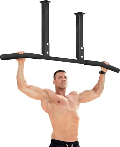 ATENTO Multifunctional Pull Up Bar for Ceiling Mount or Beam Mount, Optimum Grip Spacing , Workout for Home Gym, Beam, Crossfit, Maximum Weight 500 Lbs
