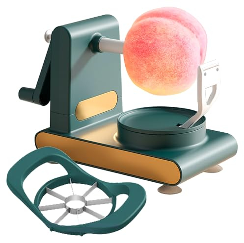 Quzente Apfelschäler, Multifunktionaler Obstschäler Aus Edelstahl, Gemüse-Küchenschäler, Manuell Rotierender Küchenhelfer-Obstschneider, Geeignet Für Viele - Und Gemüsesorten