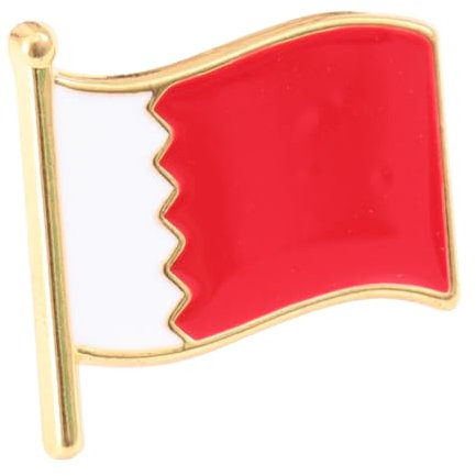 GALPADA Kreative Brosche mit Nationalflagge in Rot und Weiß aus Legierung Modische Kleiderabzeichen mit Stabiler Anstecknadel für Partys und Alltag