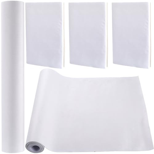craspire 200 x 42 cm Samt-Buchtuch Zum Buchbinden, Weiße Stoffoberfläche, Buchumschlag Mit Papierrücken, Notizbuchumschläge, Buchumschlagschutz, Buchbindezubehör Für Bücher, Alben, DIY, Scrapbooking