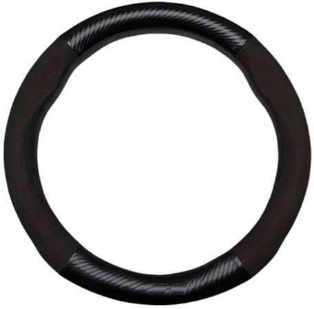 Lenkradhüllen Für Toyota Für Esquire 2018 2019 2010 Kein Geruch Dünnes Fell Carbon Auto Lenkradbezug Lenkrad Schutzhülle(Round-Black)