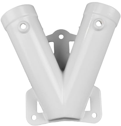Hsthe Sea Flag Holder, Flag Pole Holder Bracket, Double Hole Design Flag Holder for Outdoor Wall, Metal Bracket for Flag Pole, Hanging Flag Holder Outdoor 2.8 x 2.5 cm