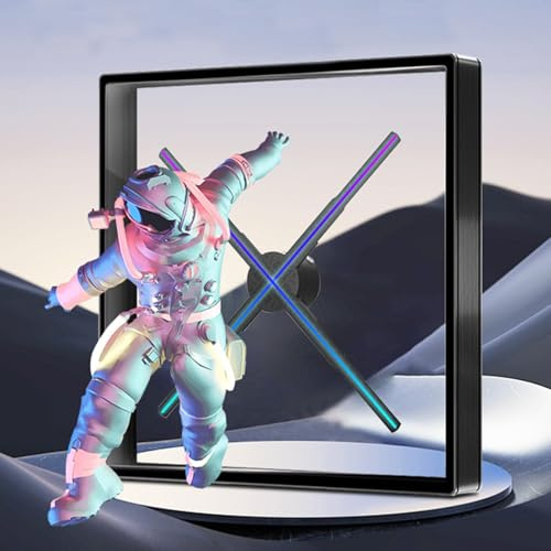65Cm 3D Hologram Led Fan Projector (Bluetooth/Remote), APP Control - Time/Brightness/Angle, For Shop, Bar, Christmas Halloween Party Advertising Display Events,NoBracket