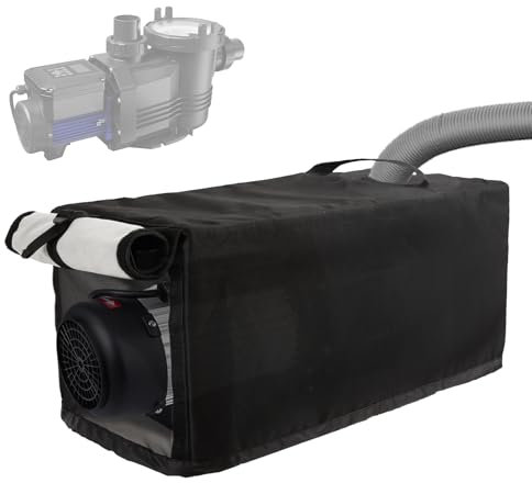 Heavy Duty Pool Heat Pump Cover 600D With Rolling Door - 24x11x11 Waterproof Motor Enclosure for Outside Unit Protection