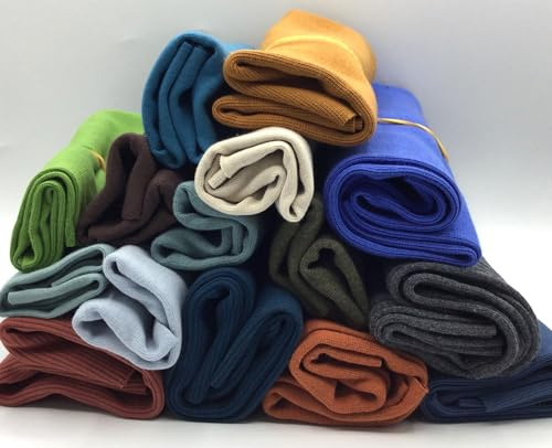 Stoffreste Reste-Paket zum Nähen Kiloware | Baumwolle | Baumwolljersey | French Terry | Musselin | Waffelpique |Bündchenstoff (0,5 kg Bündchenstoff Jungsfarben)