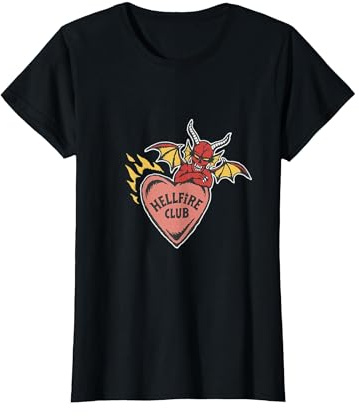 Stranger Things Hellfire Club Heart T-Shirt
