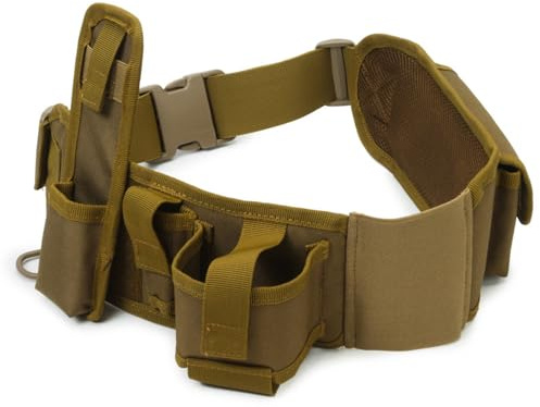 Set di Cintura Tattica, Cinture Tattico Impermeabile per Equipaggiamento Modulare Regolabile con Tasche, Marsupio Portatile per Attrezzatura per Caccia Pesca